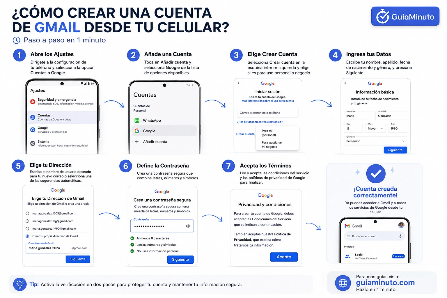 ¿Cómo crear una cuenta de Gmail desde un celular Android o iPhone?