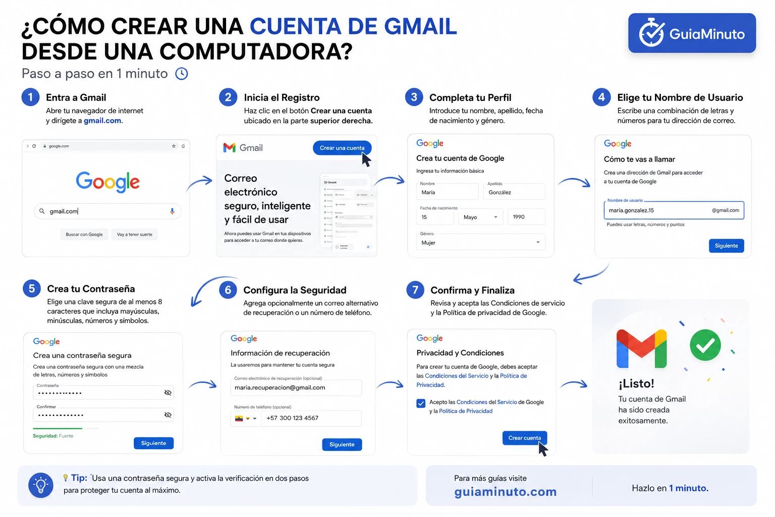¿Cómo crear una cuenta de Gmail desde una computadora?